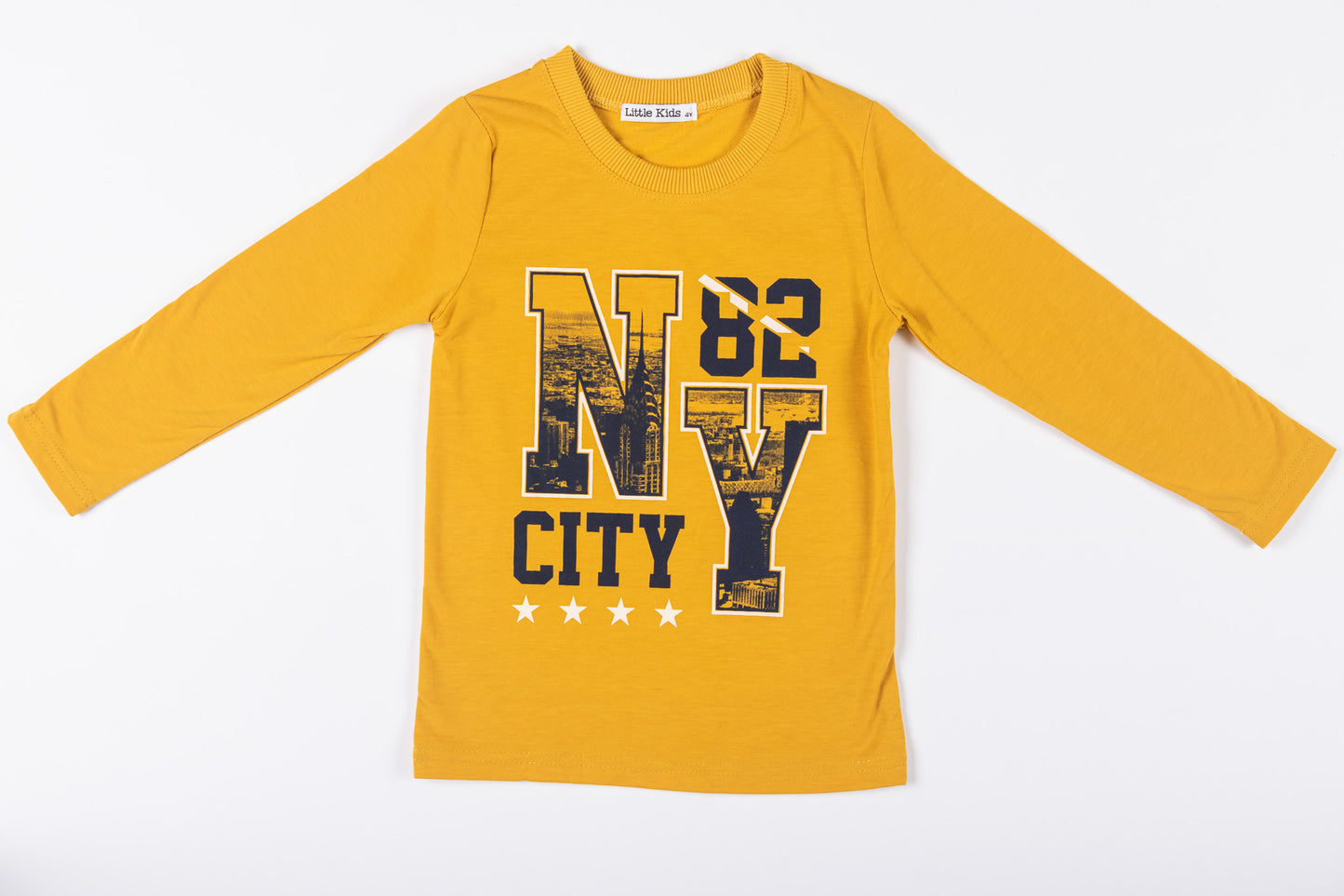 Camiseta manga larga estampada - amarillo - niño